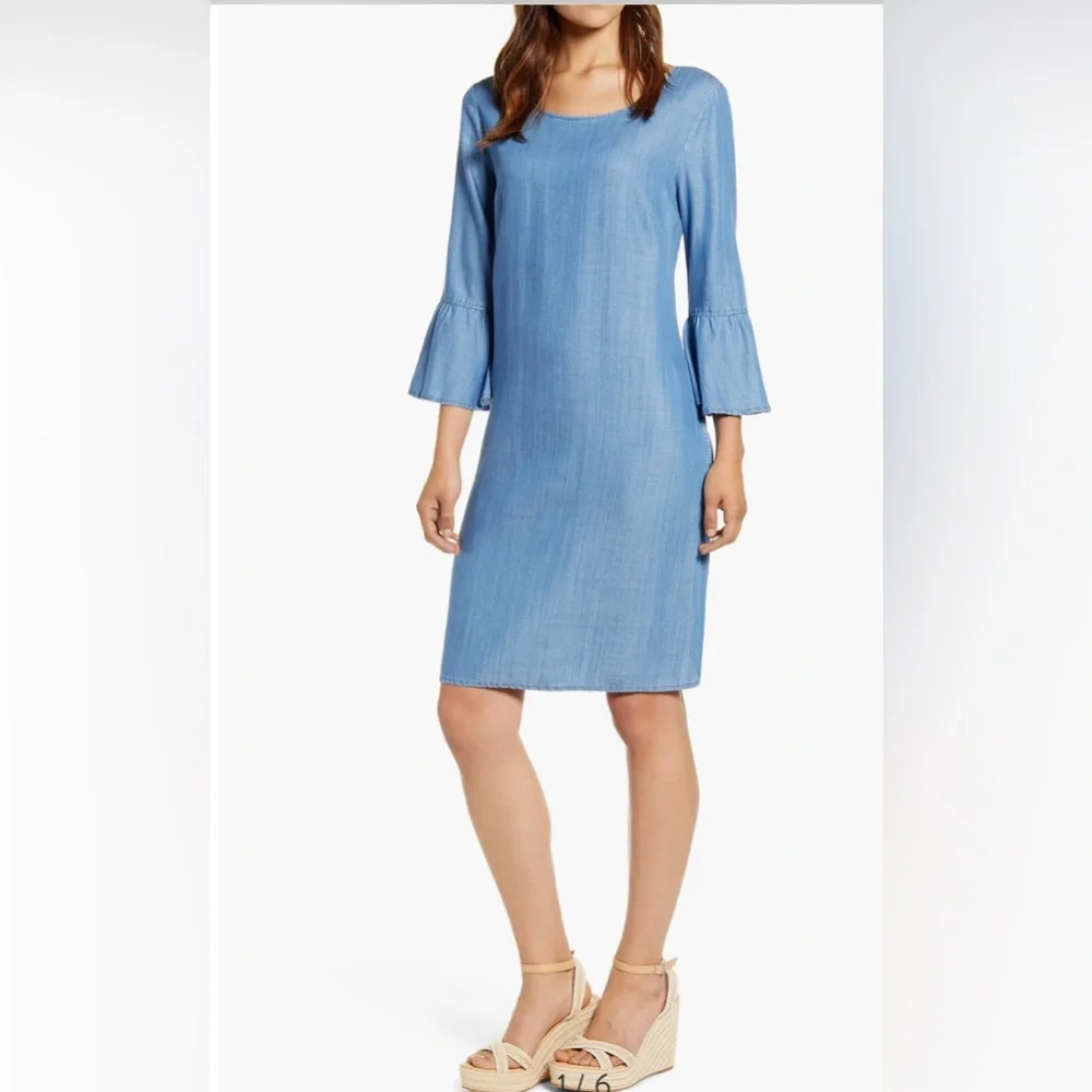 NWT Tommy Bahama All Day Chambray Dress - Picture 1 of 9